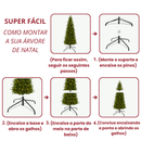 Árvore de Natal Nevada 180/210m - com Luzes LED Quentes e Multicoloridas