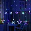 3,5M 138 LEDs Cordão de Luzes Estilo Gelo com Estrelas – Cortina de Luzes Fadas para Natal, Casamento, Casa, Festa de Aniversário e Decoração
