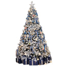 Árvore de Natal Azul e Branca com Veludo – Coberta de Neve, PVC DIY, Decoração Festiva