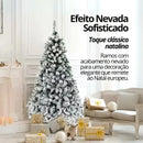 Árvore Natal 2,40m Pinheiro Nevada Luxo 1500 Galhos Cheia