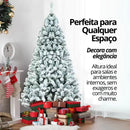 Árvore Natal 2,40m Pinheiro Nevada Luxo 1500 Galhos Cheia