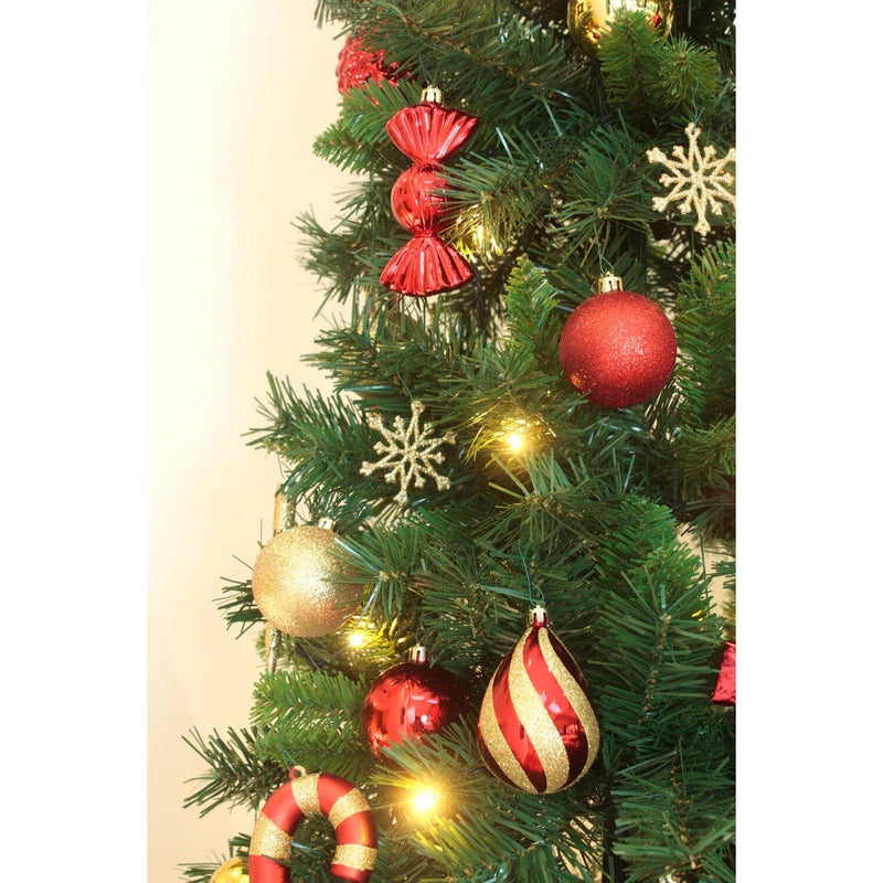 Árvore de Natal Pop-Up com Luzes Brancas Quentes – Verde / 2,10m