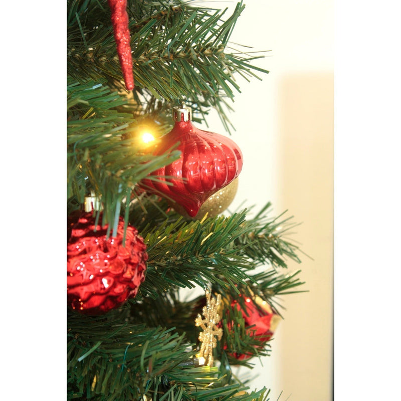 Árvore de Natal Pop-Up com Luzes Brancas Quentes – Verde / 2,10m