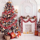 Festão Natalino Fake Vemelho com cristais