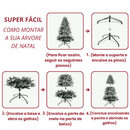 Árvore de Natal Nevada 2,10m de Altura - 1.286 Galhos - com luzes LED