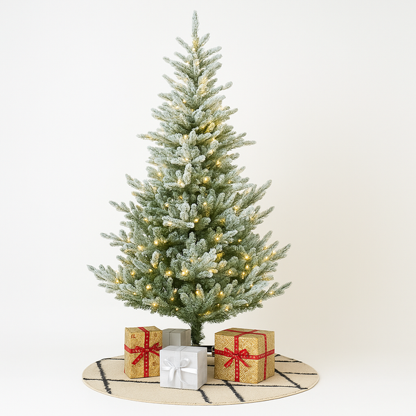 Árvore de Natal Nevada 2,10m de Altura - 1.286 Galhos - com luzes LED