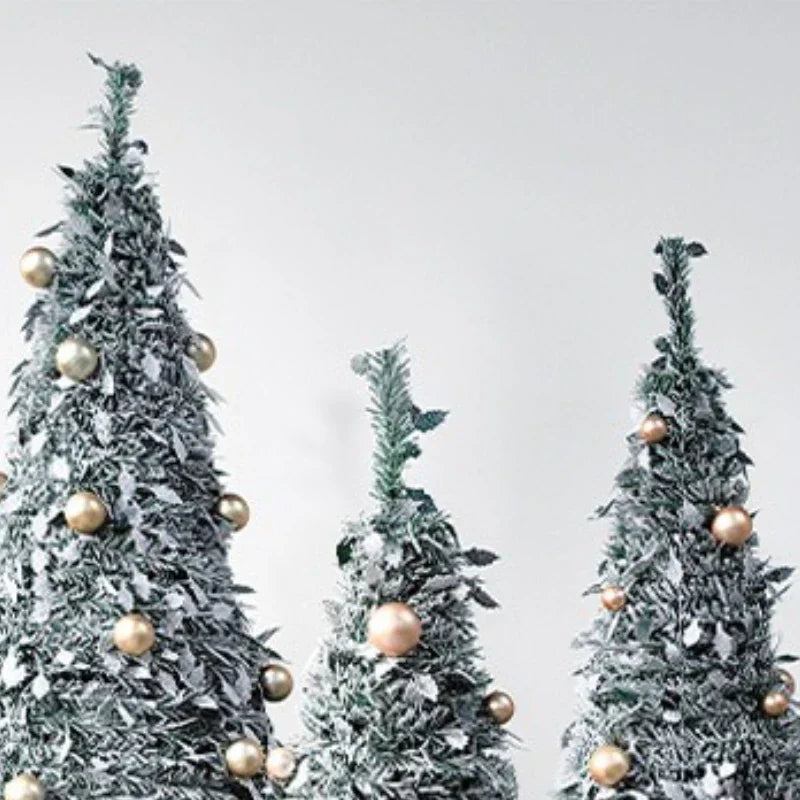 Nova árvore de natal retrátil reunindo pagode nevando árvore de natal decoração do feriado fontes de festa navidad xysds