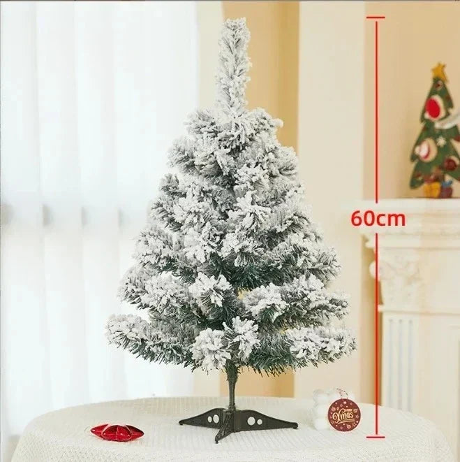 Para 90/120/150/180cm conjunto de decoração de árvore de natal branco ornamentos de árvores de natal neve festa de ano novo feriado ao ar livre casa