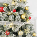 Para 90/120/150/180cm conjunto de decoração de árvore de natal branco ornamentos de árvores de natal neve festa de ano novo feriado ao ar livre casa