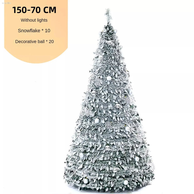 Árvore de Natal Retrátil Dobrável – Montagem Fácil, Decoração Premium