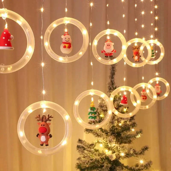 Cortina de Luzes de Natal em LED para Decoração – Brilho Festivo e Encantador