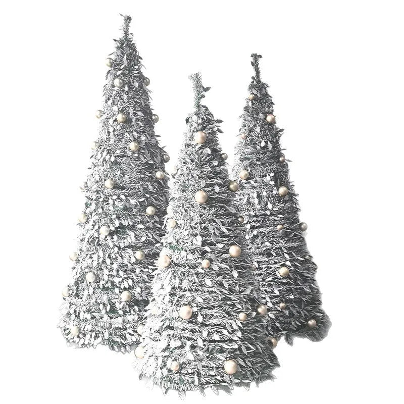 Nova árvore de natal retrátil reunindo pagode nevando árvore de natal decoração do feriado fontes de festa navidad xysds