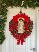 Guirlanda De Natal Sagrada Família C/ Led 65cm Verm
