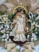 Guirlanda De Natal Sagrada Família C/ Led 65cm Nude