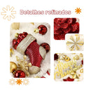 Kit 70 Bolas decoração de natal árvore pendente bolinhas enfeites natalinos casa pisca pisca led